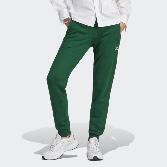 Dark Green Adidas Adicolor Essentials Slim Joggers