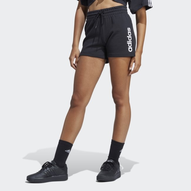 Adidas Essentials Linear French Terry Shorts White