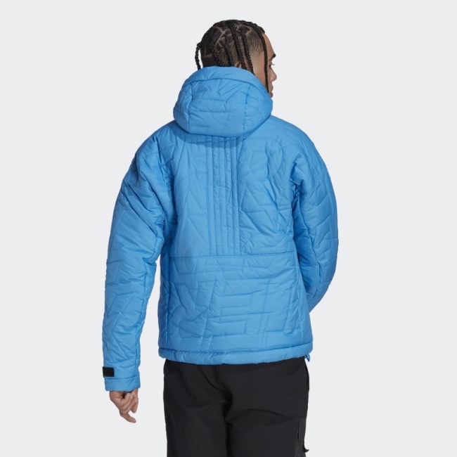 Adidas TERREX Free Hiker Made To Be Remade Padded Anorak Blue