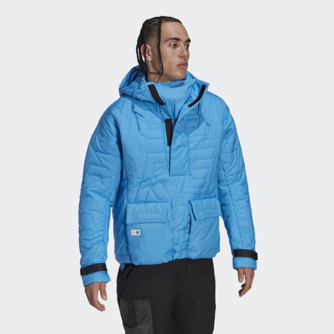 Adidas TERREX Free Hiker Made To Be Remade Padded Anorak Blue