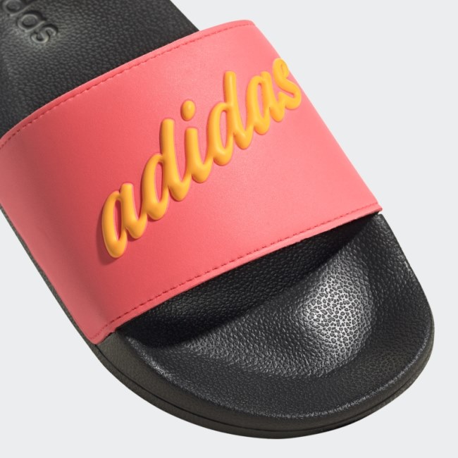 Acid Red Adidas Adilette Shower Slides