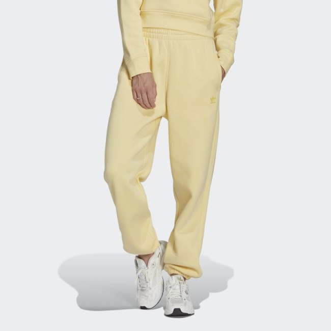 Yellow Adidas Essentials Fleece Joggers