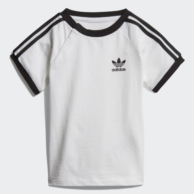 White Adidas 3-Stripes T-Shirt
