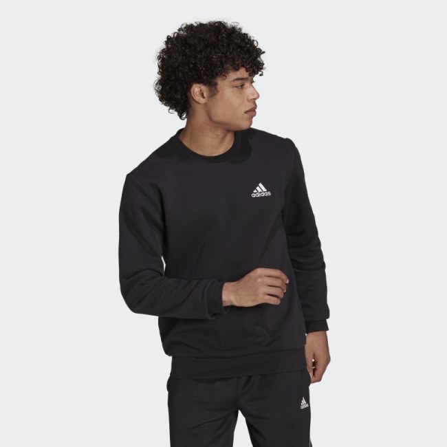 Adidas Black Essentials Fleece Sweatshirt