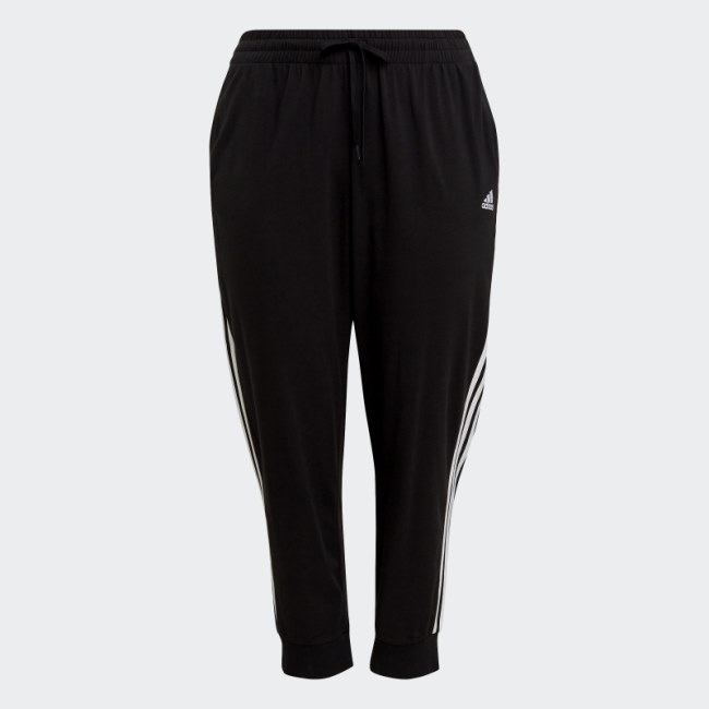 Adidas Essentials 3-Stripes Pants (Plus Size) Black