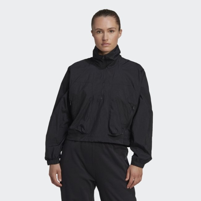 Adidas X-City Woven Half-Zip Jacket Black