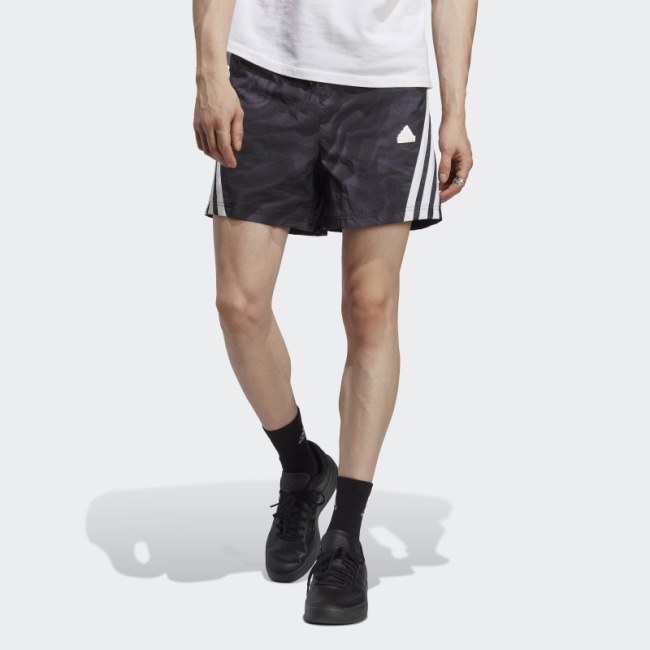 Future Icons Allover Print Shorts Adidas Black