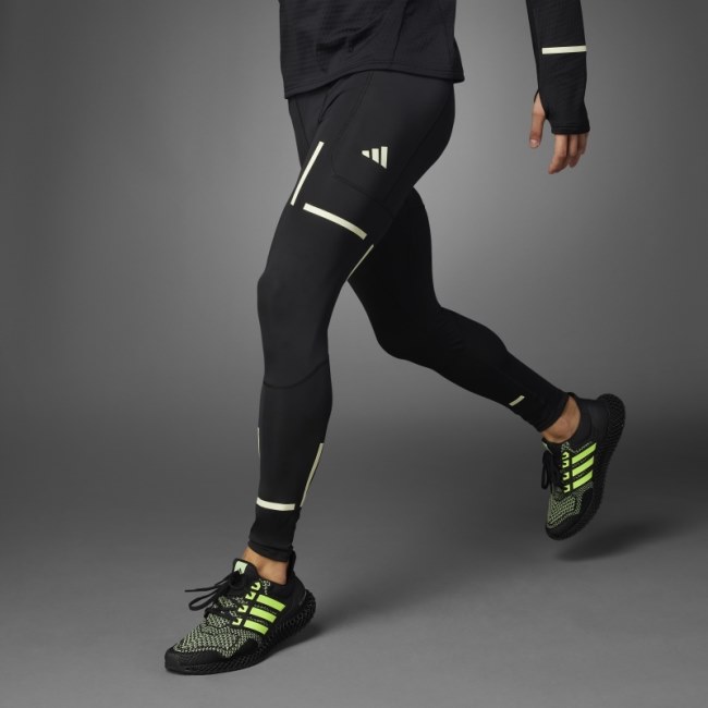 X-City Reflect At Night Running Tights Black Adidas