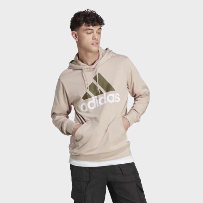 Adidas Essentials Logo Hoodie Taupe