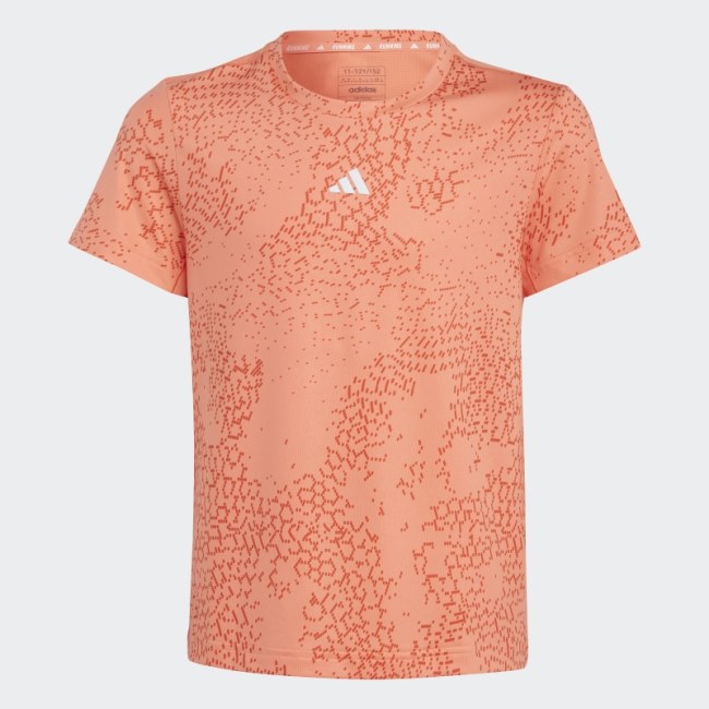 Coral AEROREADY 3-Stripes Allover Print T-Shirt Adidas