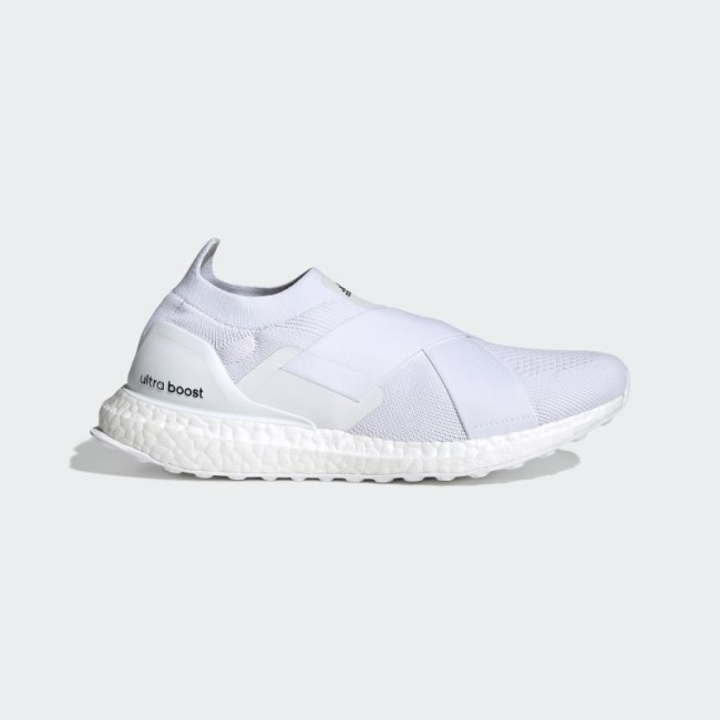 White Adidas Ultraboost Slip-On DNA Shoes