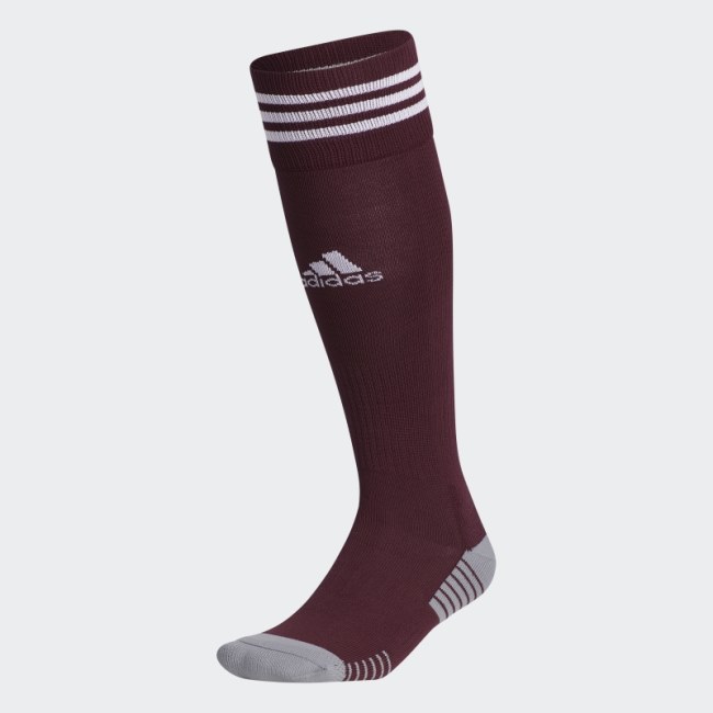 Burgundy Adidas Copa Zone Cushion OTC Socks
