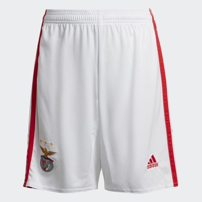White Adidas Benfica 22/23 Home Shorts