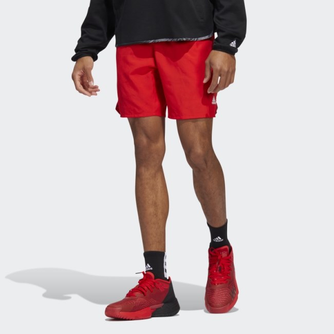 Donovan Mitchell Shorts Red Adidas