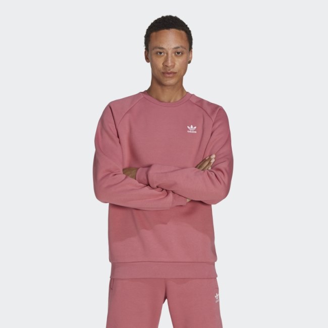 Pink Adidas Trefoil Essentials Crewneck Sweatshirt