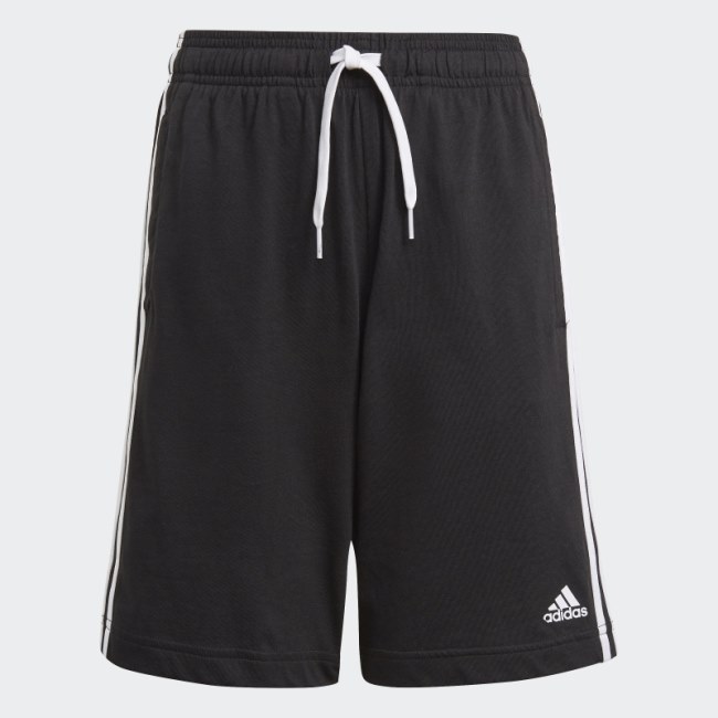 Black Adidas Essentials 3-Stripes Shorts Hot