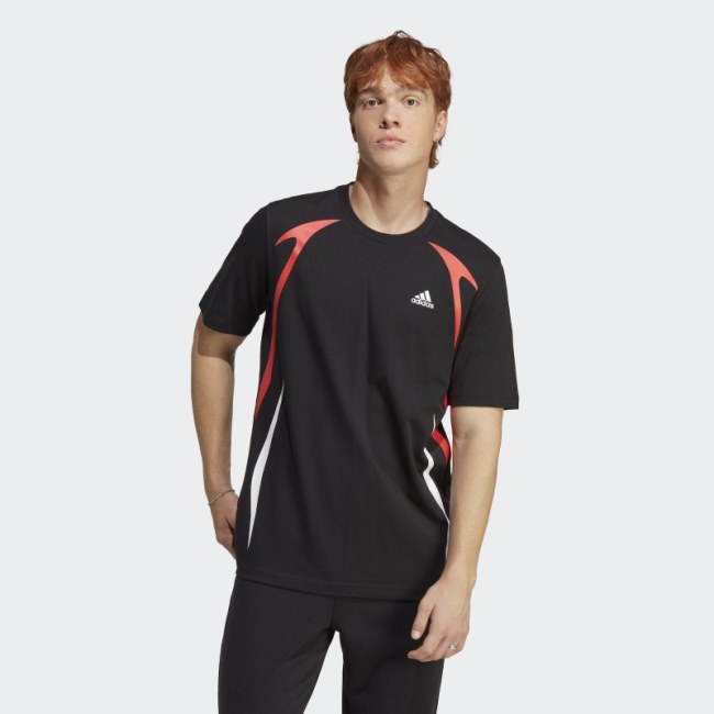 Black Adidas Colourblock T-Shirt