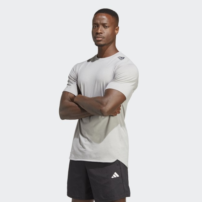 Mgh Solid Grey Adidas Designed for Training T-Shirt