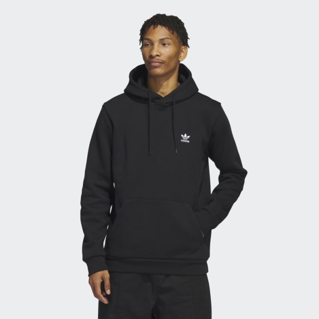 Trefoil Essentials Hoodie Black Adidas