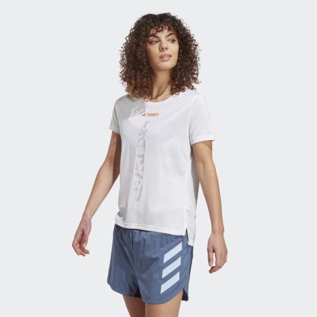 White Terrex Agravic Trail Running T-Shirt Adidas