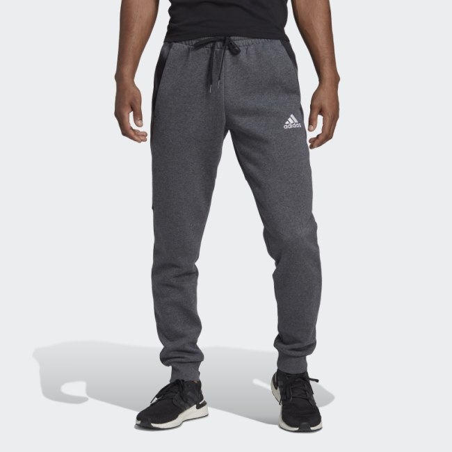 Dark Grey Heather Adidas Essentials Camo Print Fleece Pants