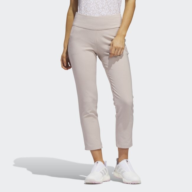 Taupe Pull-On Ankle Pants Adidas