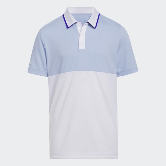 Adidas Blue Dawn Colorblock HEAT.RDY Polo Shirt