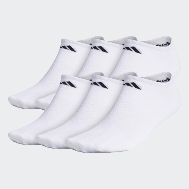 White Superlite No-Show Socks 6 Pairs Adidas