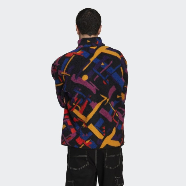 Wander Hour Full-Zip Printed Fleece Jacket Adidas Multicolor
