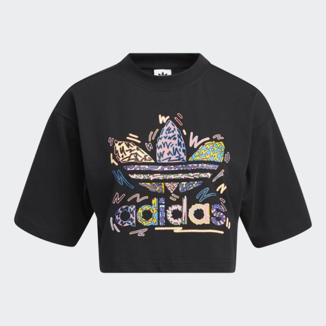 Black Love Unites Crop Trefoil T-Shirt Adidas