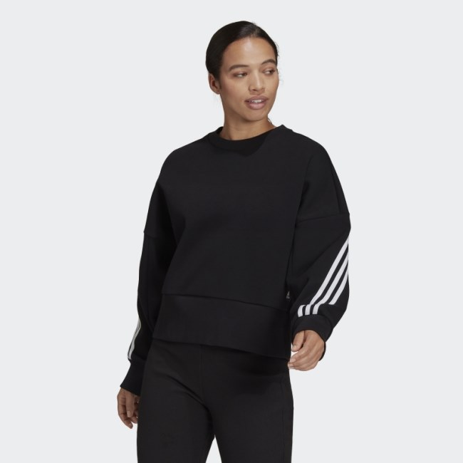 Black Adidas Sportswear Future Icons 3-Stripes Sweatshirt Hot