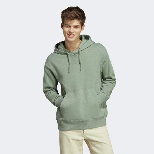 Adidas ALL SZN French Terry Hoodie Silver Green