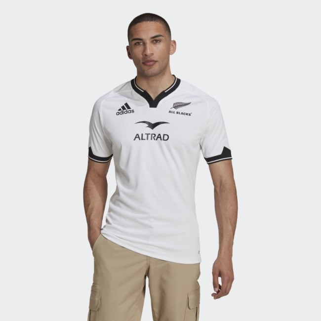 Adidas White All Blacks Rugby Replica Away Jersey