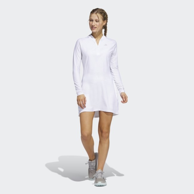 White Long Sleeve Golf Dress Adidas