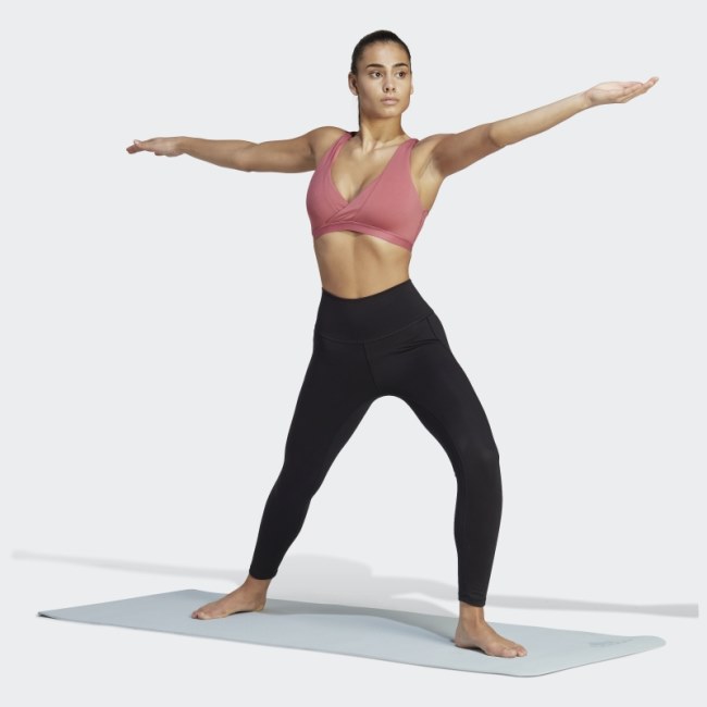 Pink Adidas Yoga Essentials Studio Light-Support Nursing Bra