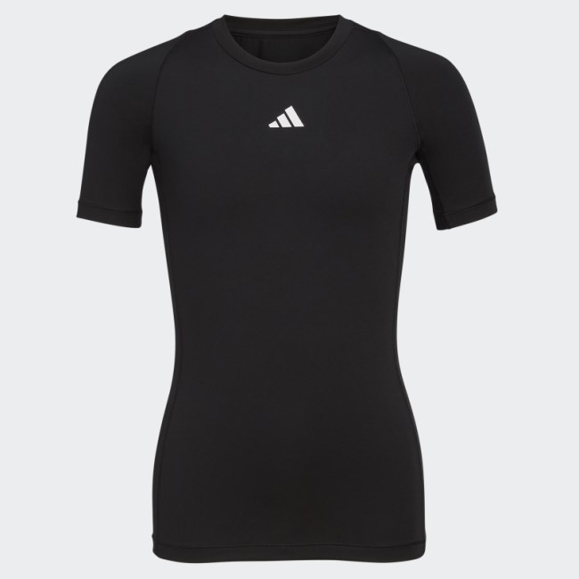 Short Sleeve Techfit Top Black Adidas