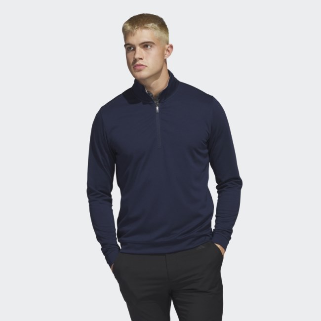 Navy Elevated Golf Sweatshirt Adidas