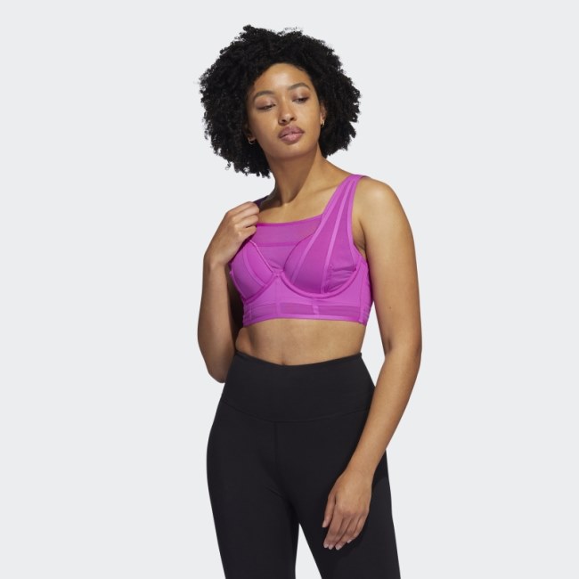 Adidas Pink TLRD Impact Luxe Training High-Support Bra