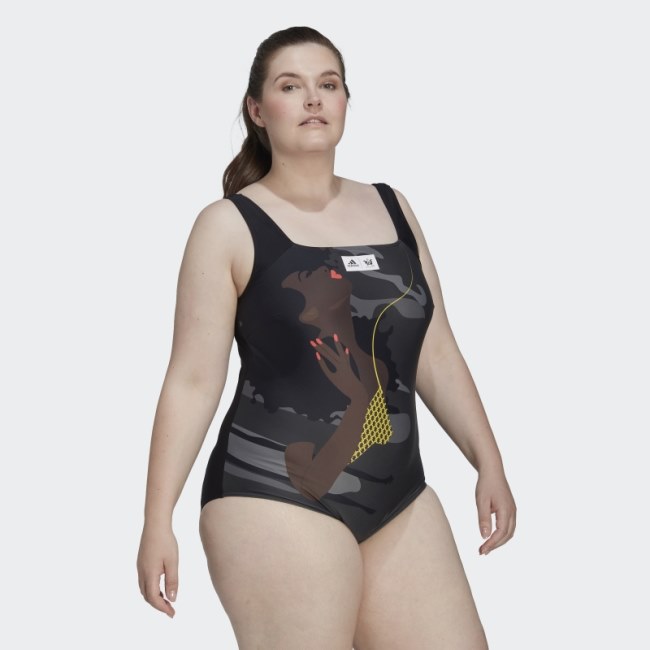 Thebe Magugu Swimsuit (Plus Size) Carbon Adidas