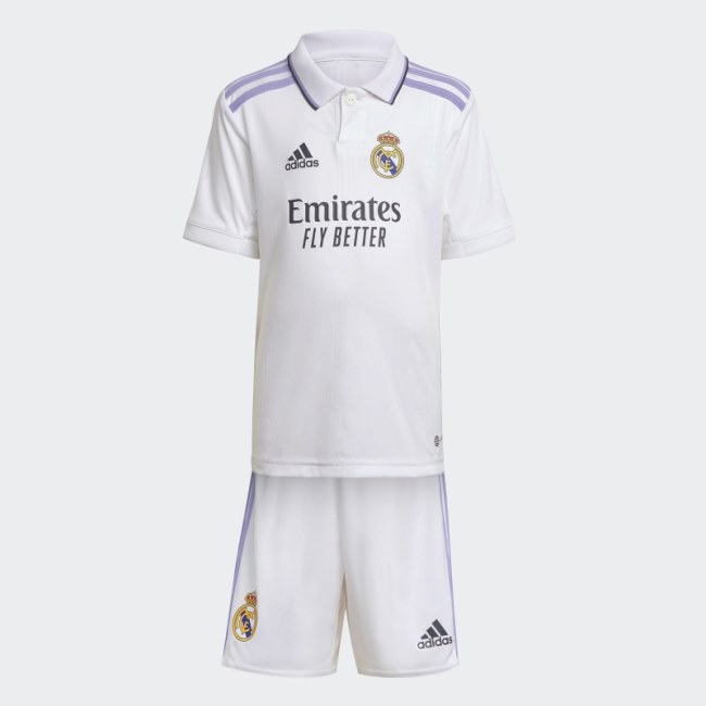 Real Madrid 22/23 Home Mini Kit Adidas White