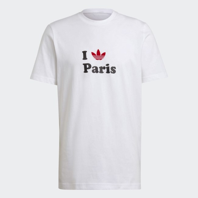 White Paris Trefoil T-Shirt Adidas