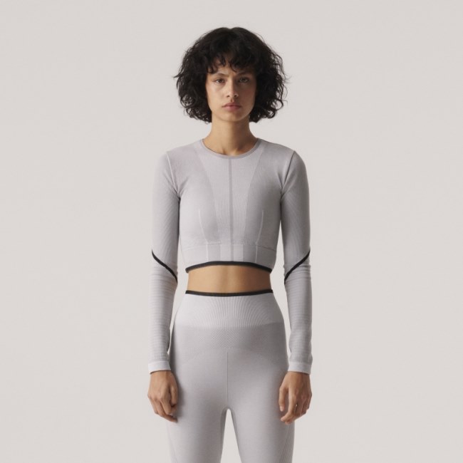 Adidas by Stella McCartney TrueStrength Long Sleeve Top Mgh Solid Grey Hot