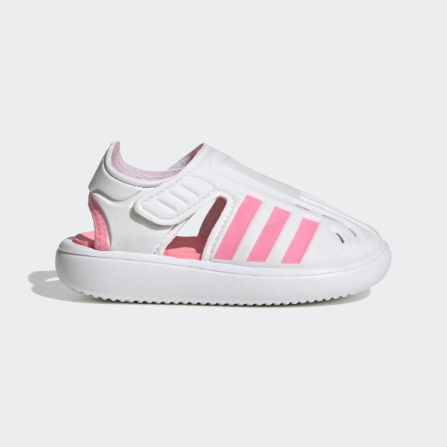 White Adidas Closed-Toe Summer Water Sandals