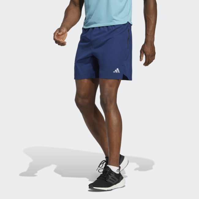 Adidas Dark Blue Workout Knurling Shorts