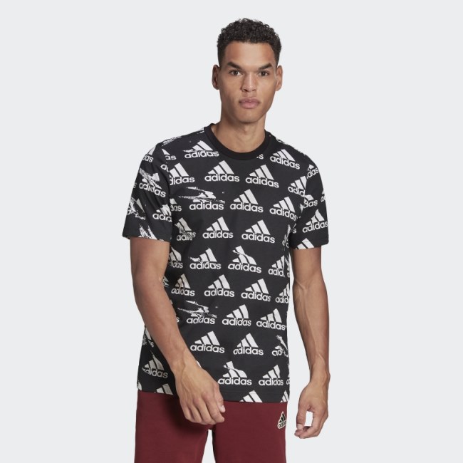 Black Essentials Brandlove Single Jersey T-Shirt Adidas