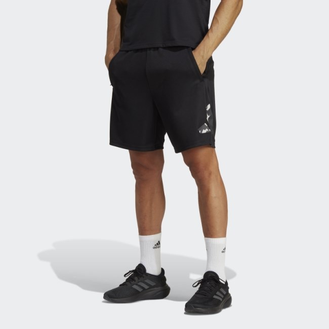 Black Train Essentials Seasonal Training Shorts Adidas