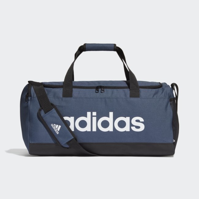 Essentials Logo Duffel Bag Medium Adidas Navy