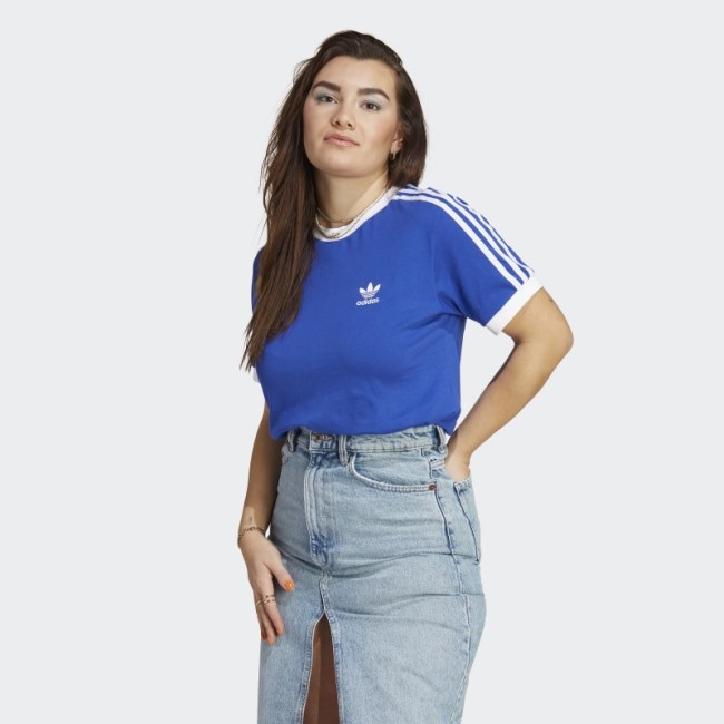 Adidas Blue Adicolor Classics 3-Stripes T-Shirt