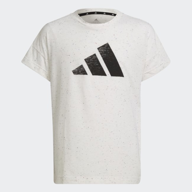 Adidas Future Icons 3-Stripes Loose Cotton Tee White Melange