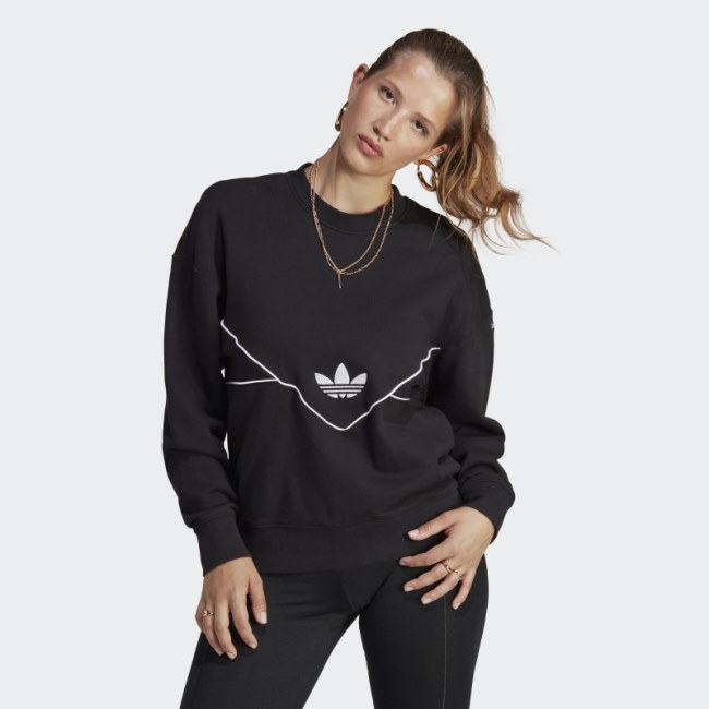 Black Adidas Boyfriend Crew Sweatshirt